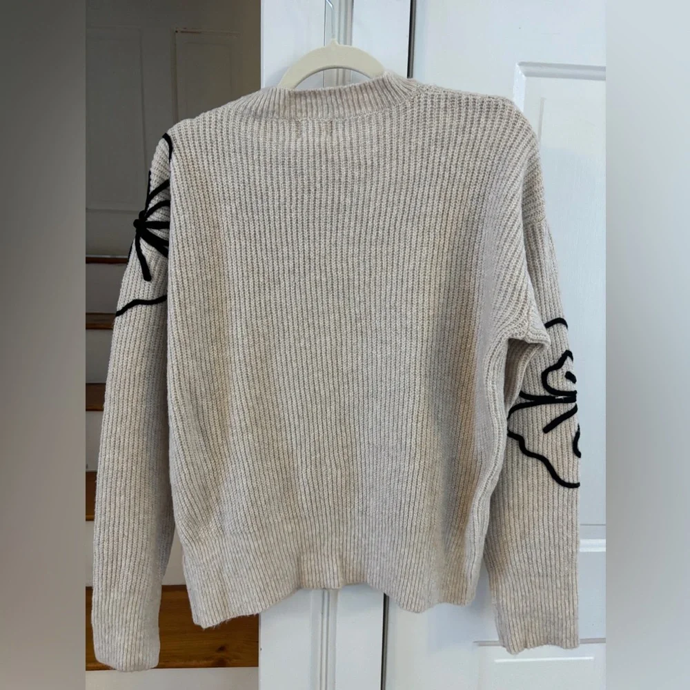 NKN Nekane Contrast Flower Sweater S/M cozy, winter, soft, Cabincore NWT - Picture 5 of 5